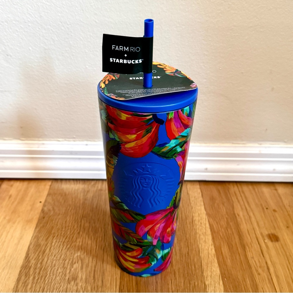 Starbucks Colorful Floral and Bird Art Tumblers and Mug Set - Picture 7 of 10